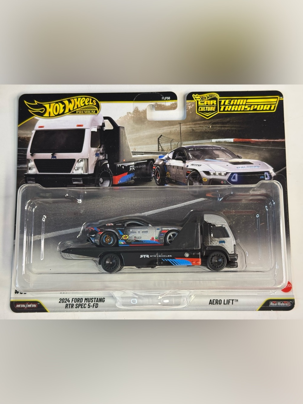 Hot Wheels Premium Team Transport 2024 FORD MUSTANG RTR SPEC 5-FD & AERO LIFT#90